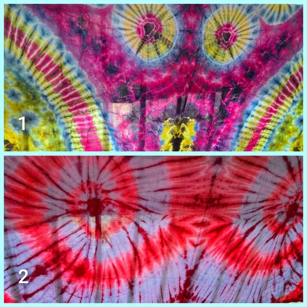 Large square tye dye cotton serongs for the beach